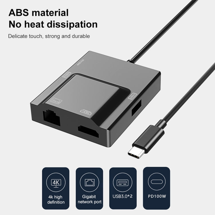 NK-3057HDMI 5 in 1 USB-C / Type-C Multifunctional Converter Docking Station HUB Adapter, NK-3057HDMI