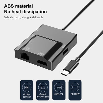 NK-3057HDMI 5 in 1 USB-C / Type-C Multifunctional Converter Docking Station HUB Adapter, NK-3057HDMI