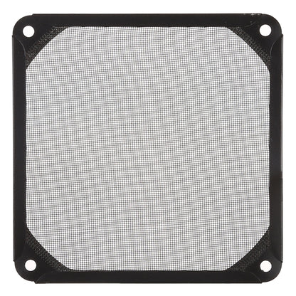 12cm Black Fan Dust Filter Computer Fan Aluminum Dustproof Cover, 12cm