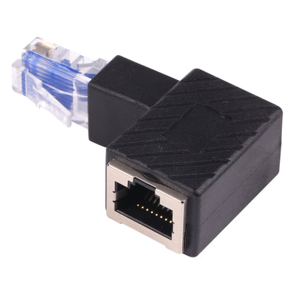 RJ45 Male to Female Converter 90 Degrees Extension Adapter for Cat5 Cat6 LAN Ethernet Network Cable, 90 Degrees Up