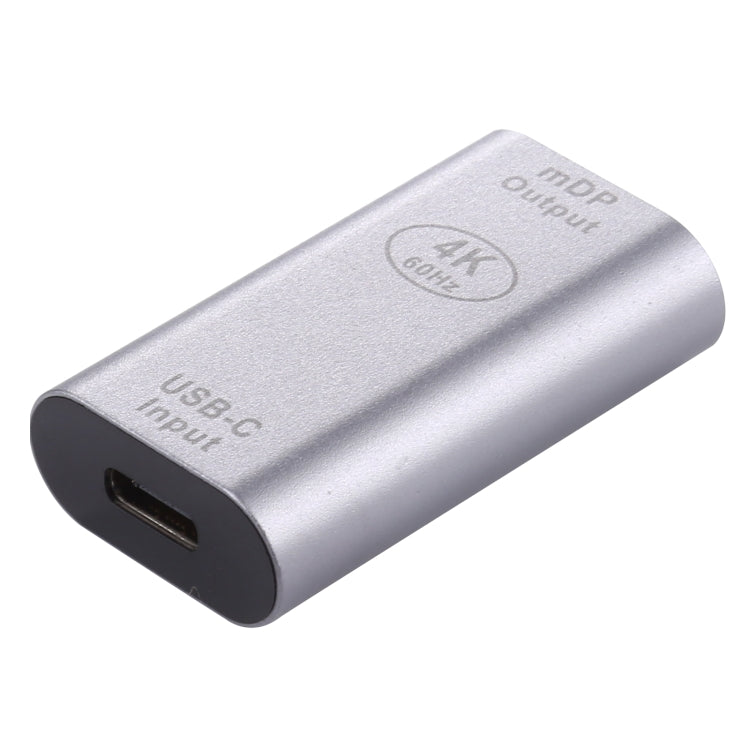 Type-C / USB-C Female to Mini DP Female Aluminium Alloy Adapter, Type-C Female to Mini DP Female