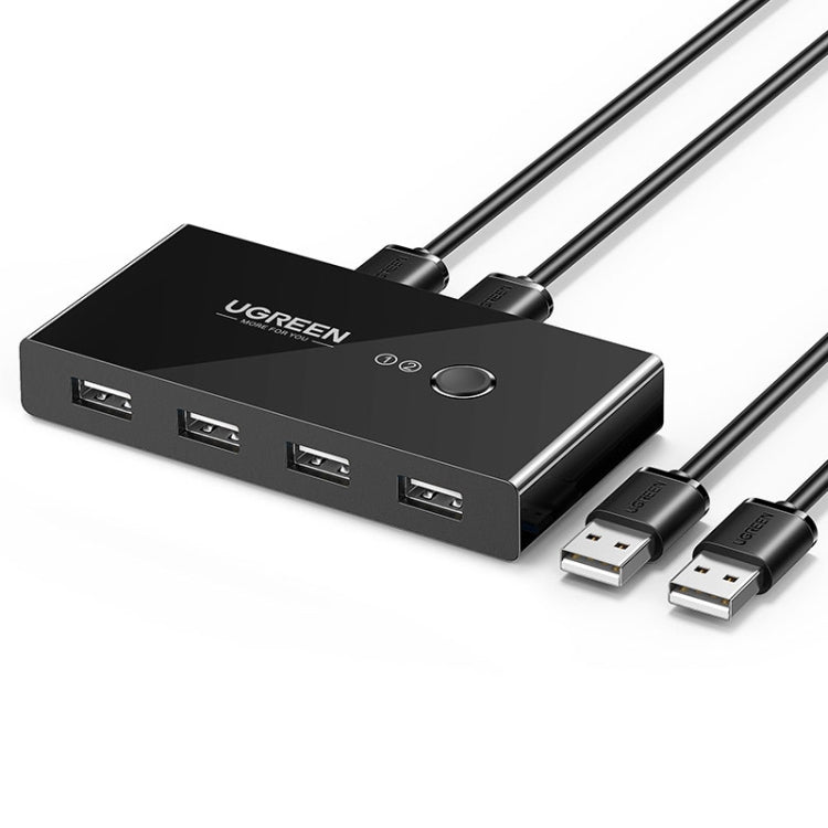 Ugreen USB Switch Selector 2 USB Ports Sharing 4 USB Ports Switcher Adapter for Mouse, Keyboard, Printer, US216