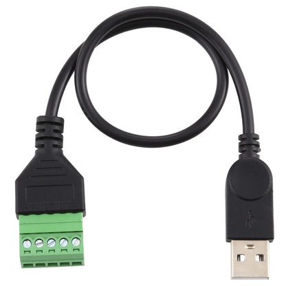 USB Male to 5 Pin Pluggable Terminals Solder-free USB Connector Solderless Connection Adapter Cable, Length: 30cm, USB Male