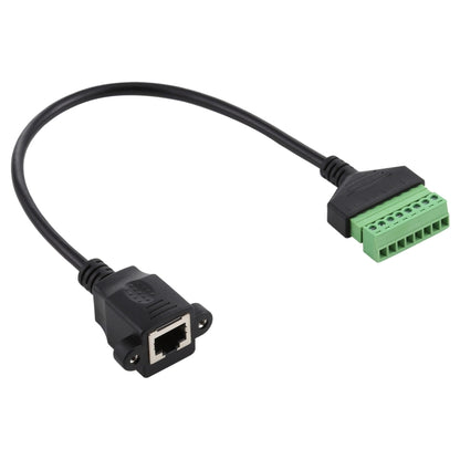 RJ45 Female Plug to 8 Pin Pluggable Terminals Solder-free USB Connector Solderless Connection Adapter Cable, Length: 30cm, RJ45 Female