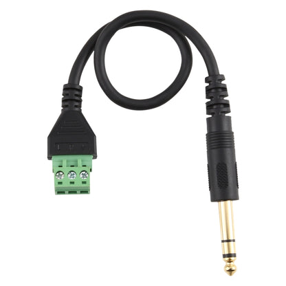 6.35mm Male to 3 Pin Pluggable Terminals Solder-free Connector Solderless Connection Adapter Cable, Length: 30cm, 6.35mm Male to 3 Pin