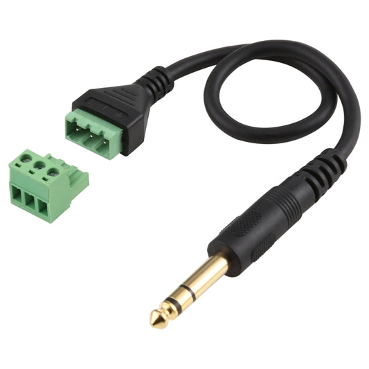 6.35mm Male to 3 Pin Pluggable Terminals Solder-free Connector Solderless Connection Adapter Cable, Length: 30cm, 6.35mm Male to 3 Pin