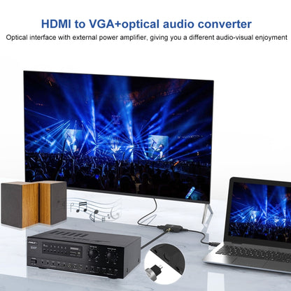 Onten 35165 HDMI to VGA + Optical Audio Converter for Speaker / TV / Computer