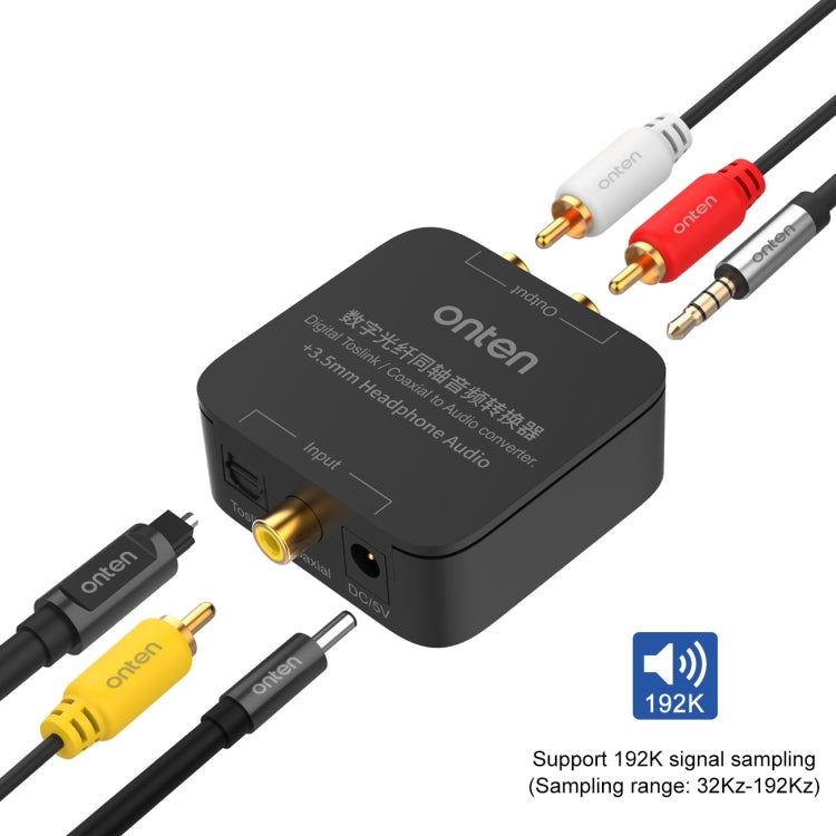 Onten 37506 Digital Optical Coaxial Audio Converter Support 192K