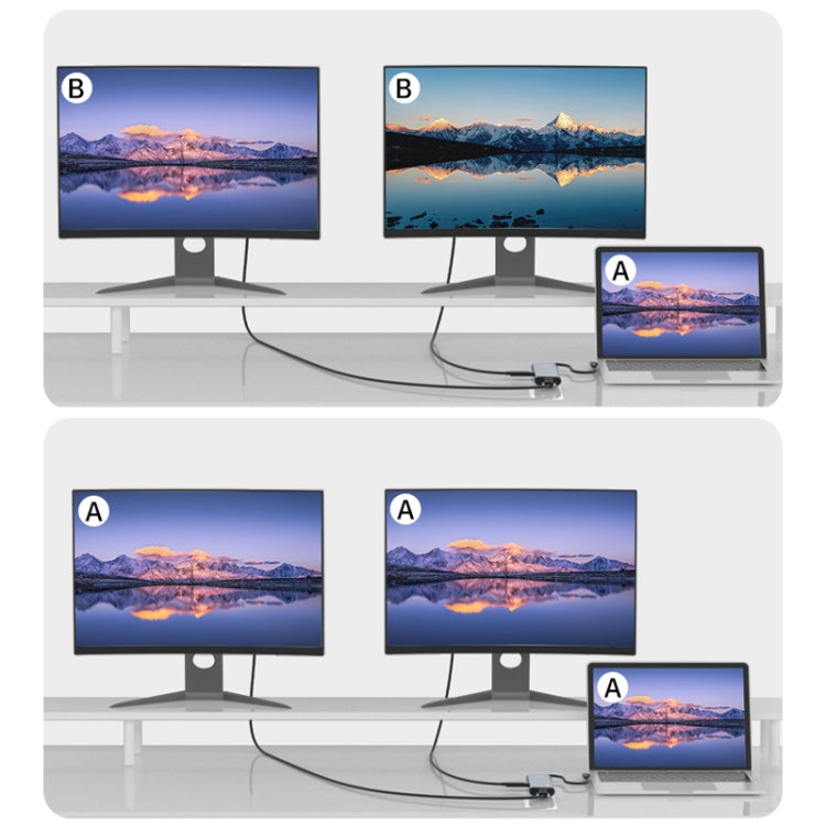 V261A 12 in 1 Elbow USB-C/Type-C to USB Digital Display Docking Station HUB Adapter, V261A