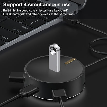 SH-016FXQ USB 2.0 to 4 USB 2.0 Interface Circular Splitter HUB, 4 USB 2.0