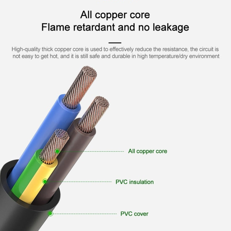 2 Prong Style US Plug AC Power Cord with 304 Switch, Length: 3m, Length: 3m