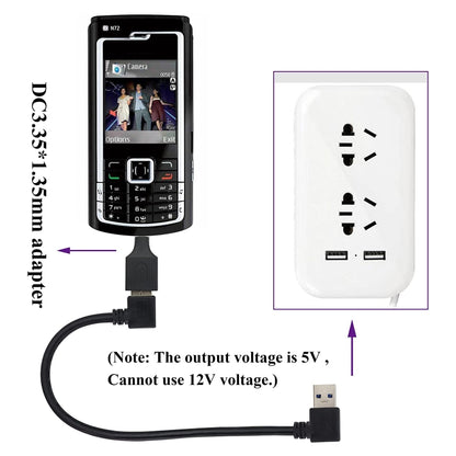 10 PCS 3.5x1.35mm Male to USB Female Adapter Connector, 3.5x1.35mm Male to USB Female