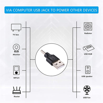 10 PCS 3.5x1.35mm Male to USB Male Adapter Connector, 3.5x1.35mm Male to USB Male