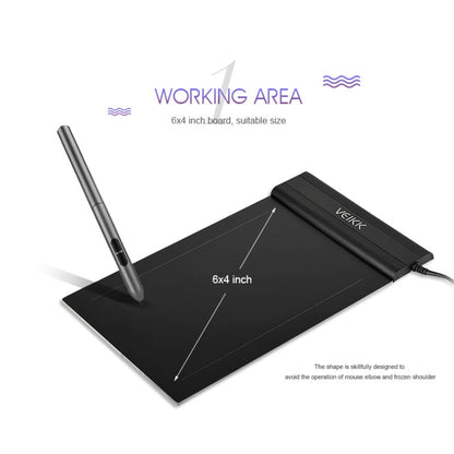 VEIKK S640 6x4 inch 5080 LPI Electronic Graphic Tablet, S640