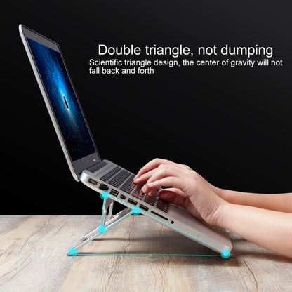 COOLCOLD U2S Portable Foldable Hollow Double Triangle Height Adjustable Aluminum Alloy Bracket for Laptop, COOLCOLD U2S