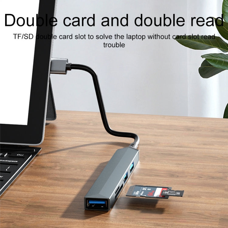 V253A 5 in 1 USB to USB Multifunctional Docking Station HUB Adapter, V253A
