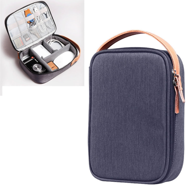 Multi-function Headphone Charger Data Cable Storage Bag, Ultra Fiber Portable Power Pack, Size: L, 16.5x6x23.5cm, L