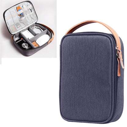 Multi-function Headphone Charger Data Cable Storage Bag, Ultra Fiber Portable Power Pack, Size: L, 16.5x6x23.5cm, L