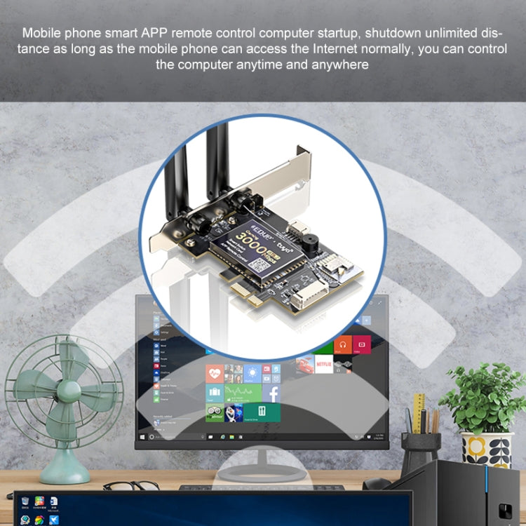 EDUP AX200SW 3000Mbps Remote Control Computer Power On and Off Network Card, AX200SW