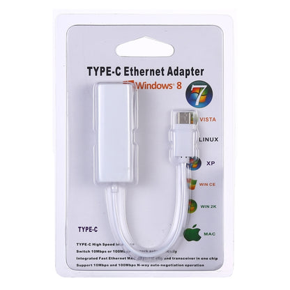 KY-RTL8152B USB-C / Type-C 10 / 100 Mbps Ethernet Adapter Network Card, USB Type-C 100Mbps