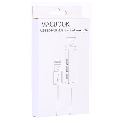 Aluminum Shell 3 USB3.0 Ports HUB + USB3.0 10 / 100Mbps Ethernet Adapter, USB 3.0 100Mbps