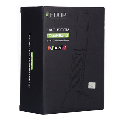 EDUP EP-AC1675 AC1900Mbps 2.4GHz & 5.8GHz Dual Band USB3.0 WiFi Adapter External Network Card, EP-AC1675