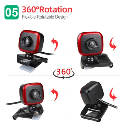 HXSJ A849 480P Adjustable 360 Degree HD Video Webcam PC Camera with Microphone