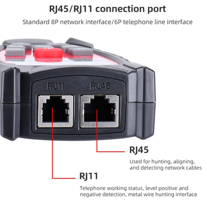 BENETECH GT66 RJ11 / RJ45 Multifunctional Cable Tester Line Finder Net Cable Detector, GT66 Cable Detector