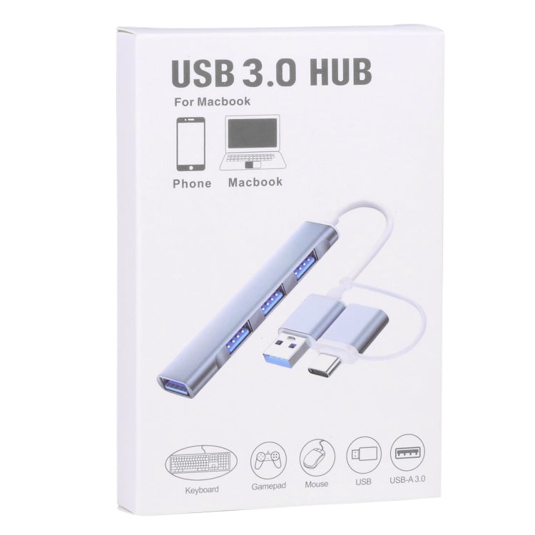 A-806 5 in 1 USB 3.0 and Type-C / USB-C to USB 3.0 HUB Adapter, A-806