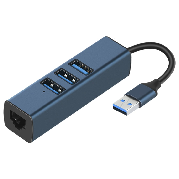 RDS 6307 USB to USB3.0 + Dual USB2.0 + RJ45 4 in 1 HUB Adapter, 6307