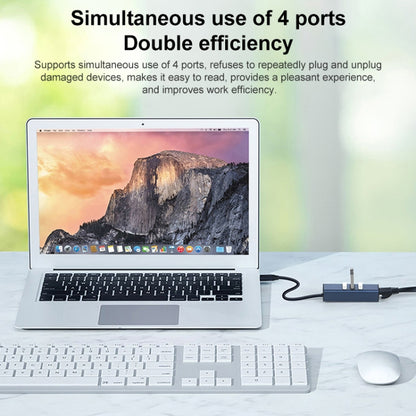 RDS 6307 USB to USB3.0 + Dual USB2.0 + RJ45 4 in 1 HUB Adapter, 6307