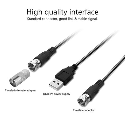 USB Connector Signal Booster Amplifier + IEC Converter Head, USB 50 Miles 25dBi