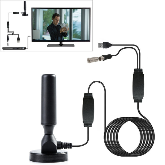 DVB-T CMMB DTMB Antenna Amplifier Car TV Digital Antenna, USB 22dBi