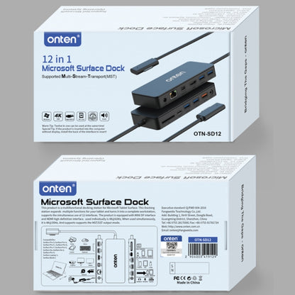 Onten SD12 For Microsoft Surface 12 in 1 Multi-function Docking Station, SD12
