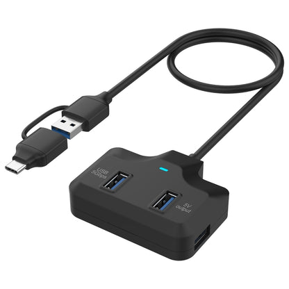 Onten OTN-UCA2310 4 in 2 USB-C / Type-C + USB3.0 4-Ports HUB Docking Station, OTN-UCA2310