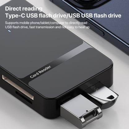 ADS-316 8 in 1 Type-C+USB Multi-function Card Reader, ADS-316