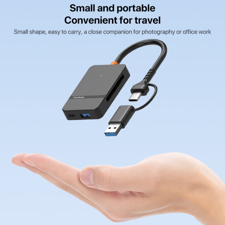 ADS-316 8 in 1 Type-C+USB Multi-function Card Reader, ADS-316