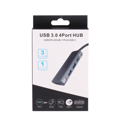 U-811 4 in 1 USB 3.0 to 3 USB 3.0 + USB-C / Type-C Ports HUB Docking Station, U-811