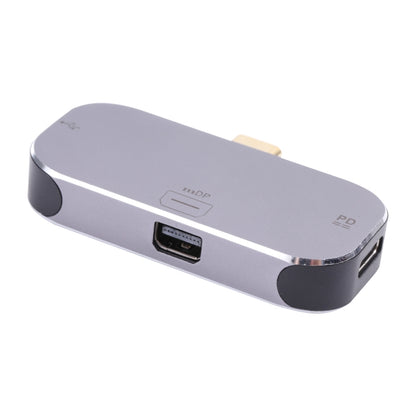 3 in 1 USB-C / Type-C Male to Dual USB-C / Type-C + Mini DP Female Adapter, Dual USB-C / Type-C + Mini DP