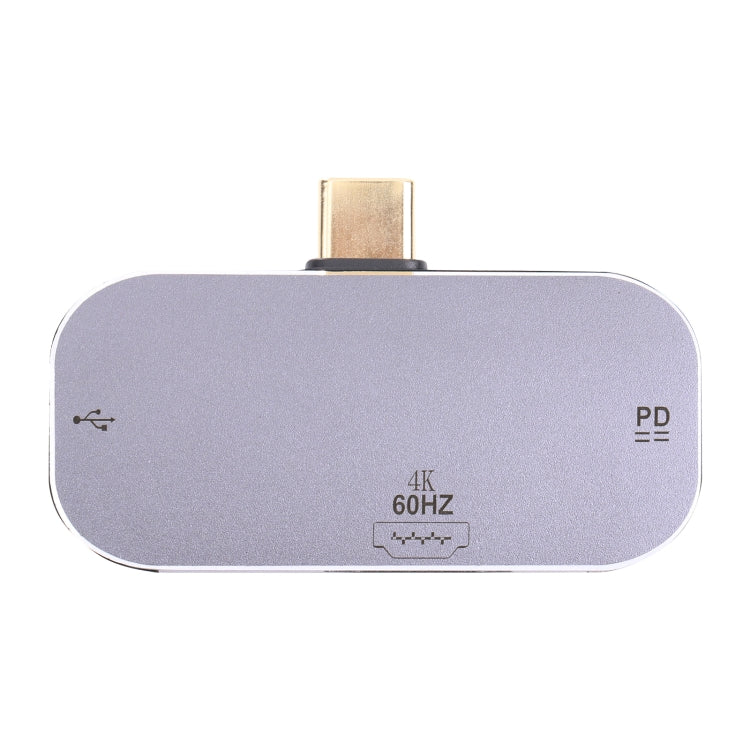 3 in 1 USB-C / Type-C Male to USB-C / Type-C Charging + USB + 4K 60Hz HDMI Female Adapter, USB-C / Type-C + USB + HDMI