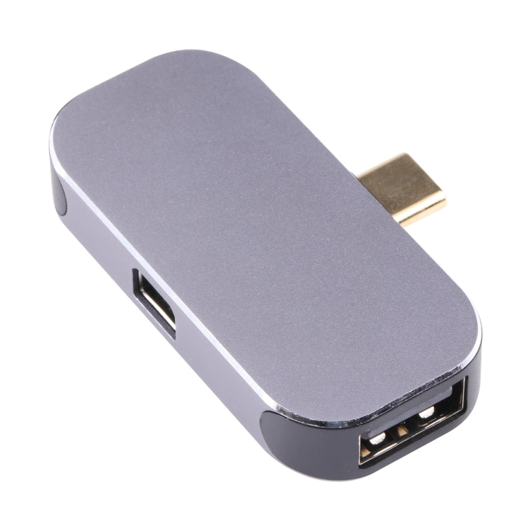 3 in 1 USB-C / Type-C Male to USB-C / Type-C Charging + USB + Mini DP Female Adapter, USB-C / Type-C + USB + Mini DP