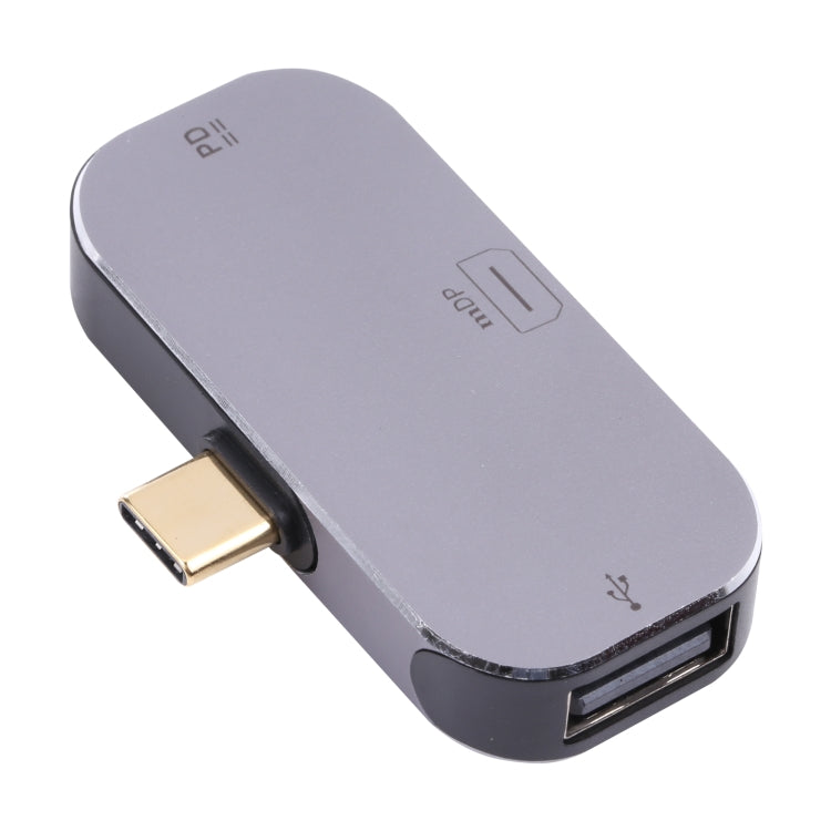 3 in 1 USB-C / Type-C Male to USB-C / Type-C Charging + USB + Mini DP Female Adapter, USB-C / Type-C + USB + Mini DP