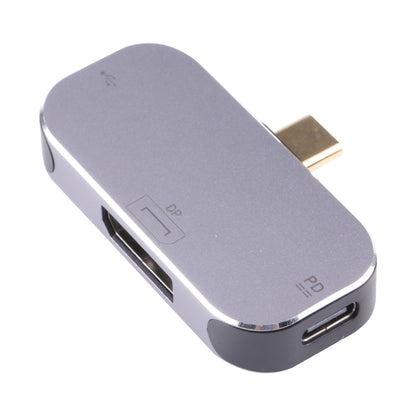 3 in 1 USB-C / Type-C Male to Dual USB-C / Type-C + DP Female Adapter, Dual USB-C / Type-C + DP