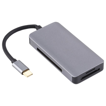 5 In 1 Dual USB 3.0 + CF + TF + SD Multi-function USB-C OTG Card Reader, 5 In 1 USB-C OTG