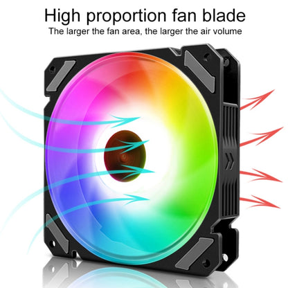 COOLMOON 12 Single Color RGB Light Remote Control Radiator Computer Case Cooler, CM-JOY-B