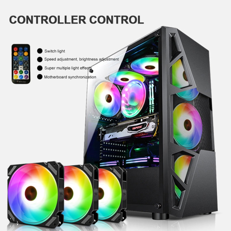 COOLMOON 12 Single Color RGB Light Remote Control Radiator Computer Case Cooler, CM-JOY-B