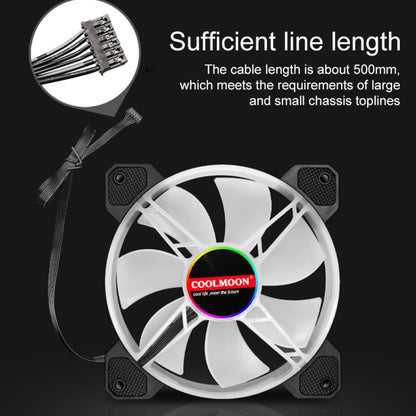 COOLMOON CM-JD1 Jade Ring RGB Case Cooler, CM-JD1