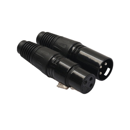 5 Pairs Black 3 Pin XLR Audio Cable Connector Male and Female, 5 Pairs