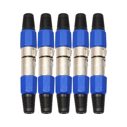 5 Pairs Metal Female Male XLR 3 Pin Jack Socket Plug Audio Connector, 5 Pairs