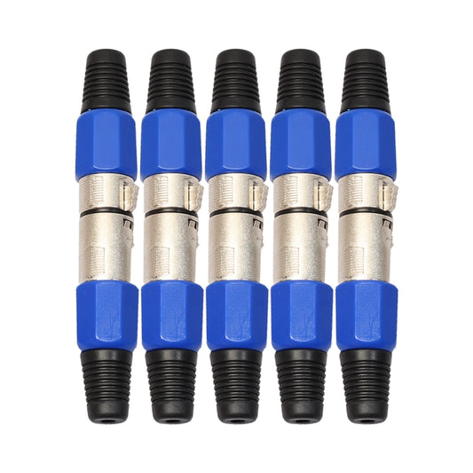 5 Pairs Metal Female Male XLR 3 Pin Jack Socket Plug Audio Connector, 5 Pairs